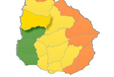 Paysandú pasó a alerta amarilla. Aun hay departamentos en alerta naranja