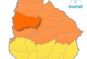 Alerta naranja para Paysandú por lluvias copiosas y tormentas fuertes