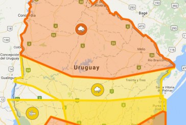 Alerta naranja para el norte del país incluyendo a Paysandú