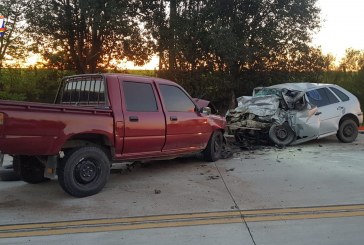 Tres mayores y un menor fallecidos por choque frontal en ruta 24