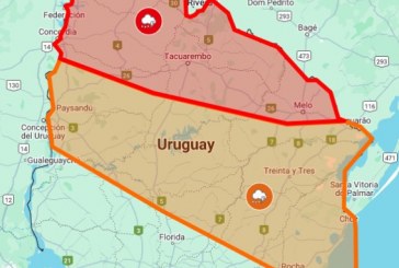 Alerta roja meteorológica emitió Inumet